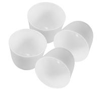 TOPPERFUN Traditional Chinese Porcelain Tea Cups 4pcs Set Mini Ceramic Kung Fu Tea Cups with White Jade Glaze Handmade Chinese Ceramic Teacup Set