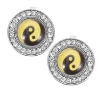 TOPPERFUN Traditional Chinese Style Tai Chi Cuff Button Covers for Men Shirts Lightweight Decorative Shirt Accessories for Weddings Business Meetings and Formal Events