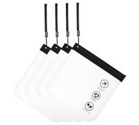 TOPPERFUN Travel Toiletry Bags 4pcs 20x20cm Small Makeup Pouch Black Drawstring for Airport Security and Travel Accessories