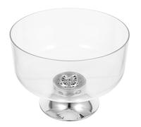 TOPPERFUN Trifle Bowl with Lid Round Acrylic Footed Dessert Display | Versatile Use for Desserts and Fruit, Reusable, Ample Capacity, Prevents Tipping, Party Decoration