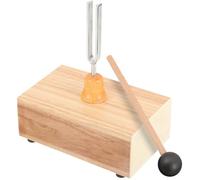 TOPPERFUN Tuning Fork Music Experimental Tuning Fork with Hammer Wood Steel Construction for Sound Therapy Yoga Meditation and Relaxation