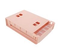 TOPPERFUN Under Desk Nail Table Organizer with Adjustable Dividers Slide-out Drawer Storage for Manicure Tools Stationery Makeup Portable Pink Container for Office School Home