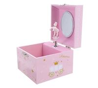 TOPPERFUN Unicorn Musical Jewelry Box for Rotating Design Portable Organizer Case for Necklaces Bracelets Earrings Pink Decorative Storage with Melody Birthday Holiday