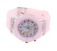 TOPPERFUN Unicorn Pattern Kids Watch with Quartz Movement and Soft Flexible Band, Adjustable Comfortable Pink Cartoon Wrist Watch for Children and Students, Glow the Dark