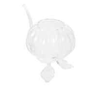 TOPPERFUN Unique Vampire Wine Glass with Built Straw Pumpkin-Shaped Halloween Cocktail Cup Sturdy Leaf Base for Anti-Spill Use Versatile Barware for Parties and Home Gatherings Easy to Clean