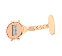 TOPPERFUN Unisex Digital Watch with Electronic Display, Alloy Chic Hanging Fob Pocket Watch with Safety Pin for Doctors and Nurses, Christmas Gift