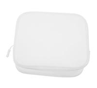 TOPPERFUN Unisex EVA Cosmetic Organizer Bag Travel Makeup Case Toiletries Storage Pouch with Zipper for Business Trips Camping and Car Use White