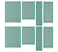 TOPPERFUN Universal for Experiments and DIY Soldering Daily Maintenance Breadboard Pcb Board, Double-sided Tinned Tin Green Board, 2.54mm Pitch, Glass Fibre Copper