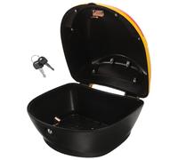 TOPPERFUN Universal Motorcycle Tail Storage Box Small Plastic Trunk with Fine Texture and Wonderful Workmanship Enough Storage Capacity Yellow for Motorbike Luggage