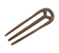 TOPPERFUN Vintage Chinese Wood Hair Stick Retro Three Prong Hair Fork for Elegant Bun Styling for Weddings Parties