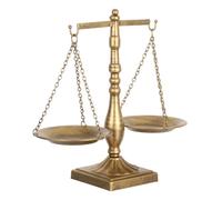 TOPPERFUN Vintage Iron Jewelry Tray Decorative Balance Scale Sculpture for Home and Office Rustic Elegance Accent for Law Students Attorneys Judges Unique Display for Small Items and