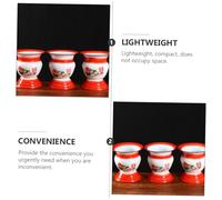 TOPPERFUN Vintage Red Enamel Spittoon for Adults Portable High-Leg Urinal Basin with Stain-Resistant Surface and Clean Finish Convenient for Home Car and Travel Use