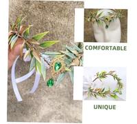 TOPPERFUN Vintage Simulation Leaf Crown Headband for Women Delicate Plastic Fairy Hair Accessory with Green Leaf Design Comfortable and Hair Hoop for Party Wedding and Prom