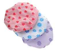 TOPPERFUN Water-Resistant Dry Hair Hats 4Pcs 27Cm Microfiber PEVA Shower Caps for Women Boys and Girls Water Absorbing Travel Bath Cap for Spa Sleep
