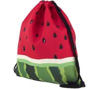 TOPPERFUN Watermelon Print Drawstring Bag 3d Digital Print Storage Backpack Lightweight Sports Gym Pouch Travel Phone and Document Holder