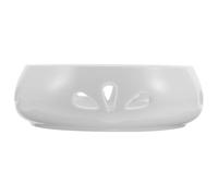TOPPERFUN White Porcelain Ceramic Teapot Warmer with Candle Heater Base for Coffee Tea and Wax Melt Warming Elegant Heatproof Dish for Cozy Home Use and Scented Wax Melting