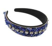 TOPPERFUN Wide Headband for Women Glitter Crystal Headband 2.5cm Width Lightweight Protects Hair from Wind Chic Stylish Fabric Rhinestone Embellishments for Daily Wear