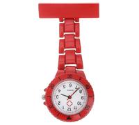 TOPPERFUN Women Nurse Pocket Watch Clip-on Metal Nursing Watch with View and Easy Set Function for Hospital and Other Field Use
