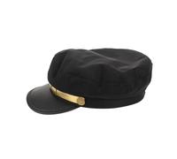 TOPPERFUN Women S Flat Peak Captain Hat Nautical Sailor Beret Inspired by French Berets for Stylish Costume Vintage-inspired Black Sea Cap for Halloween Cosplay and Everyday Wear