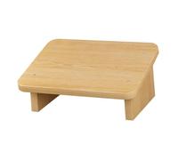 TOPPERFUN Wooden Footstool Non-Slip Surface 30cm Oak Color Multi-Purpose Step Stool for Office Home and Piano Use