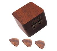 TOPPERFUN Wooden Guitar Pick Box Guitar Picks Holder Case Plectrums and String Instruments Musicians