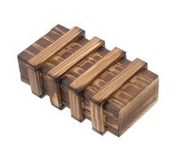 TOPPERFUN Wooden Puzzle Box for Adults Hidden Compartment Cash Box Stash Coin Holder