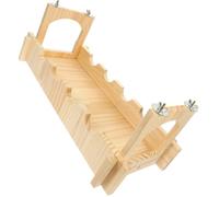 TOPPERFUN Wooden Small Pet Bridge for Hamsters, Guinea Pigs, Hedgehogs - Sturdy Hanging and Hideout Accessory for Small Animal Cages