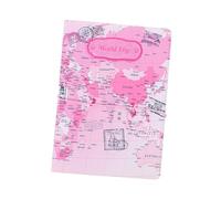 TOPPERFUN World Map Passport Holder PU Leather Cover Lightweight Travel Wallet with Boarding Pass Case and Band for Men Women Portable Passport Protection Organizer for Credit Cards and