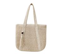 TOPPERFUN Woven Beach Bag with Large Capacity Stylish Summer Handbag for Outdoor Vacations Versatile Woven Tote for Daily Life Travel and Parties for Women