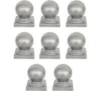 Toppers for Fence Posts,8 X Sphere Finials, Post Caps Galvanised Metal Garden Decking Ball Cap Finial(100x100mm)