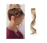 Toppers Long Side Air Bangs Wavy Curly Clip In Fringe Bangs Wig Front Side Bangs for Women for Daily Wear(27,10inches)