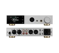 TOPPING A70Pro Balanced Headphone Amplifier, 17000mW*17000mW Home Audio Headphone Amps, RCA/XLR/TRS/EXT to 4.4mm/6.35mm/4-Pin XLR Earphone Jack/RCA/XLR Preamp for DAC/IEMs with 12 Trigger (Silver)