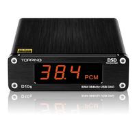 Topping D10S DAC Hi-Res Amplifier, ESS ES3838Q2M 32-Bit, USB XMOS U208 (Black)