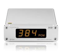 Topping D10S DAC Hi-Res Amplifier, ESS ES3838Q2M 32-Bit, USB XMOS U208 (Silver)