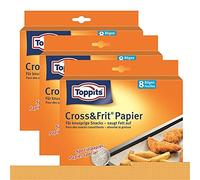 Toppits® Cross & Frit, back special paper, snack paper 8 sheets (pack of 3)