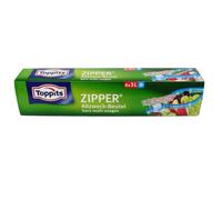 3x Toppits Zipper All-purpose Bags 3L with Zipper 8 Pieces Freezer Bags