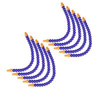 TOPPROS Pack of 10 Round Nozzle 1/8 BSPT Plastic Flexible Oil Coolant Pipe Hose Blue Orange