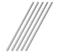 TOPPROS Pack of 5 Round Steel Rod, Diameter 6mm HSS Lathe Bar Stock Tool 200mm /7.87 inch Long, for Shaft Gear Drill Lathes Boring Machine Turning Miniature Axle, Cylindrical Pin DIY Craft Tool
