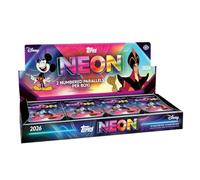 Topps 2026 Disney Neon Hobby Box, Factory Sealed, 20 Packs, 5 Cards per Pack, 2 Numbered Parallels
