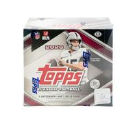 Topps 2026 Flagship Football Hobby Jumbo Box | 1 Autograph Card, 1 Relic Card, NFL Licensed, Hobby Jumbo Format, 40 cards per pack 10 packs per box.