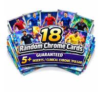 Topps Chrome Premier League Trading Cards Bundle - 18 Assorted Football Cards - 5+ Inserts/Parallel/Clinical Chrome/Pulsar Guaranteed with Card Cloud Insert