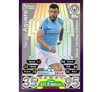 Topps Match Attax 2017/2018 Sergio Aguero Silver Limited Edition 17/18 Trading Card