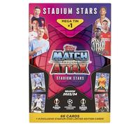 Topps Match Attax 2324 - Mega Random Tin - contains 66 Match Attax cards Plus 4 Exclusive Stadium Stars Limited Edition cards