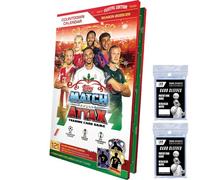 Topps Match Attax 25/26 Countdown Calendar Soccer Cards + 200 Card Protectors, 121 Cards, Including 24 Exclusive Festive Squadzone Cards & 1 Exclusive Infinity Card