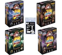 Topps Match Attax 25/26 Soccer Cards Mega Tin Bundle Including All 4 Mega Tins + 100 Card Protectors, 180 Cards - Including 12 Gladiator Limited Edition Cards