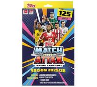 Topps Match Attax Bundesliga 2025/2026 - Mega Pack of 125 Cards, 5 Limited Editions, 1 Chrome Card (in Each 3rd Pack), Exclusive Relic Cards Including HeartGlobal Shipping Protection