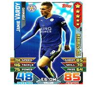 TOPPS MATCH ATTAX EXTRA 2015/16 - JAMIE VARDY TOP STRIKER FOOTBALL CARD (KID, TEEN) (SPORTS) (2.5 X 3.5 INCHES) (NO BATTERIES REQUIRED)