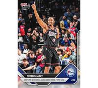 Topps Now 2026 Tyrese Maxey #185 Philadelphia 76ers NBA Trading Card