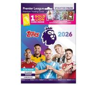 Topps Premier League 2025/26 Starter Pack | Includes 10 New Trading Cards, Binder, Checklist + 1 Gold Lion Card