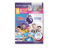 Topps Premier League 2026 - Debut Edition - Starter Pack (Online Exclusive Version). Contains 30 cards, a Gold Lion card and one random bonus insert card (Pro-Precision, Beast Mode or Headlines).